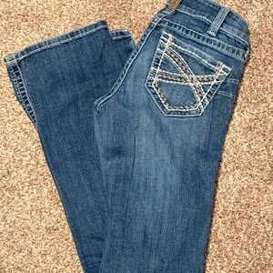 Ariat Blue Boot Cut Jeans with Contrast Stitching